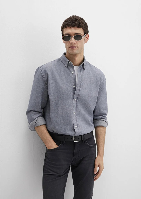 Resim Mavi Erkek Uzun Kol Gömlek M0211765-89892