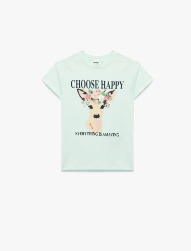 Resim Koton Kız Çocuk T-shirt 6SKG10324AK