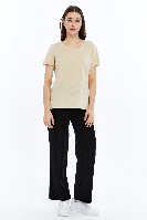 Resim Viole&More 1002 Flamlı  V Yaka Kadın T-shirt