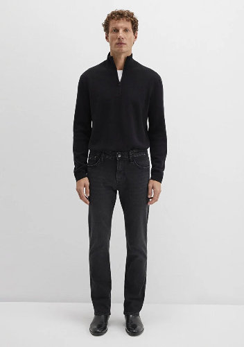 Resim Mavi Half Zip Erkek Kazak M0710328-900