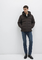 Resim Mavi Kapüşonlu Erkek Mont M0110652-70219