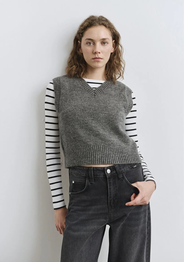 Resim Mavi Triko Kadın Süeter M1710711-87829