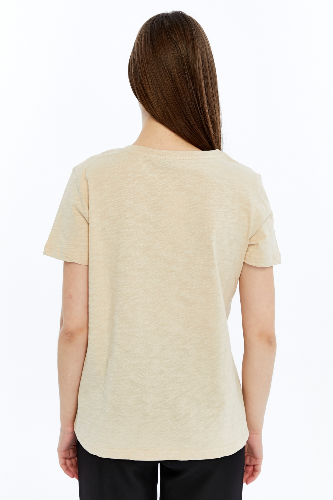 Resim Viole&More 1002 Flamlı  V Yaka Kadın T-shirt