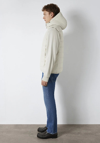 Resim Mavi Kapüşonlu Erkek Yelek M0110554-70144