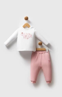 Resim U.S. Polo Assn Bebek Kız Bebek Sweat Takım USB2712