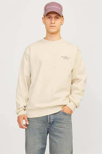Resim Jack & Jones Jprblachad Brandıng Sweat Crew Neck Ln Erkek Sweat 12261386