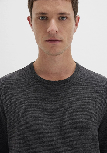 Resim Mavi Erkek T-Shirt M064622-26834 Uzun Kol