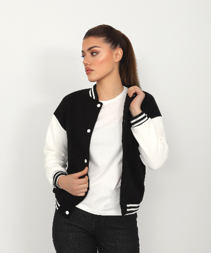 Resim Viole&More Üç İplik Kolej Kadın Mont 5041 Jb Baskılı