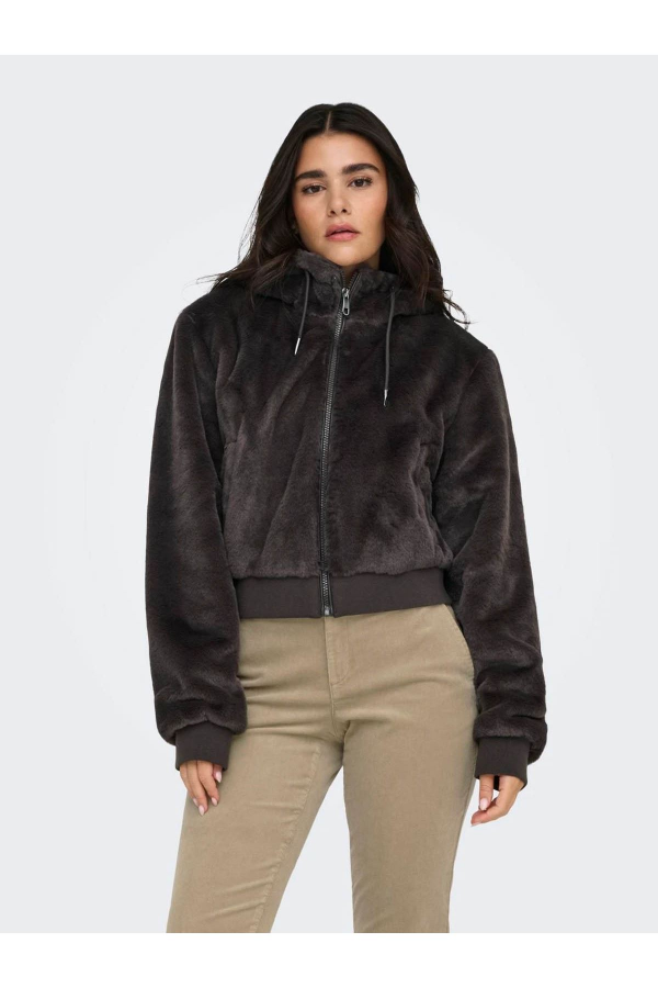 Resim Only Onlvenıce Faux Fur Hood Bomber Cc Otw Mont 15322127