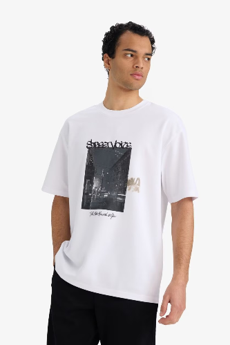 Resim Defacto Erkek T-shirt F9687AX/WT34