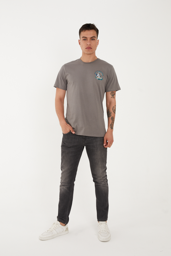 Resim Paul&More T-004 Skull Erkek T-Shirt