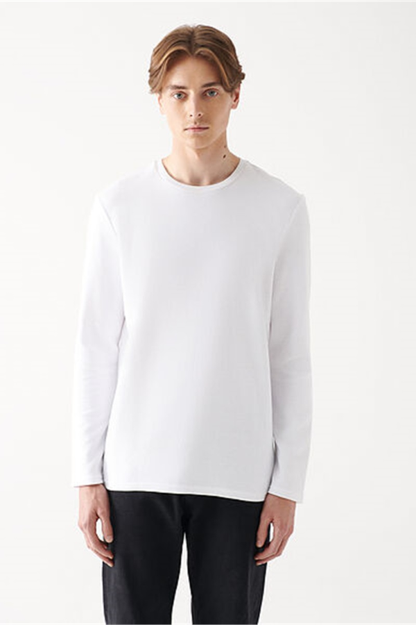 Resim Mavi Uzun Kol Penye Erkek Sweat M064622-20454