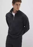 Resim Mavi Bisiklet Yaka Erkek Sweat M0S10387-900