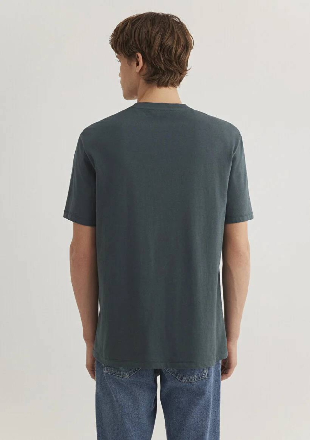 Resim Mavi Logo Tişört Yosun Yeşili Erkek T-Shirt M0611711-71598