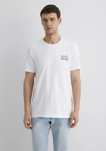 Resim Mavi Baskılı Erkek T-Shirt M066841-620