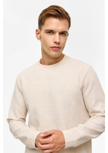 Resim SW2013700005 O Yaka Waffle Erkek Sweat