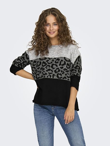 Resim Only Onljade Animal Ls O-Neck Knt Noos Kadın Kazak 15294969