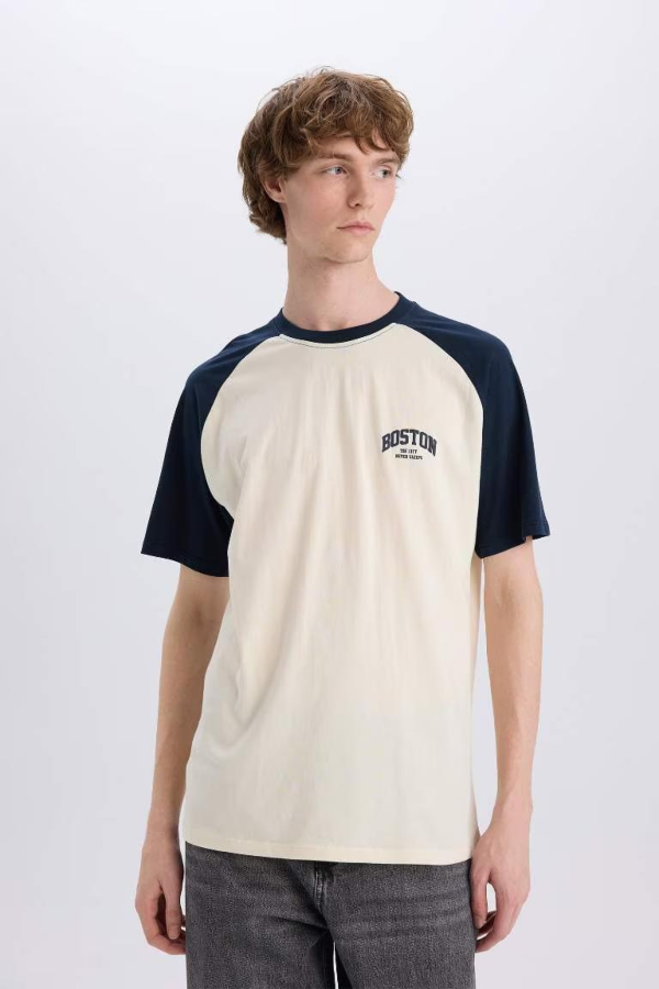 Resim Defacto Erkek  T-shirt D5569AX/NV82