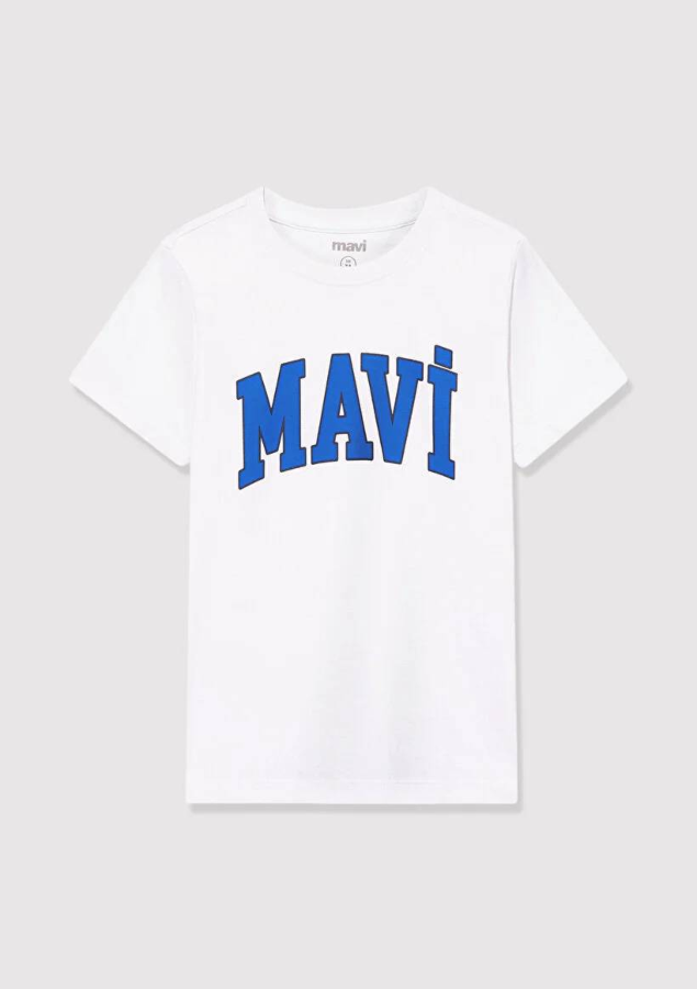 Resim Mavi Logo Erkek Çocuk T-Shirt M6610030-620