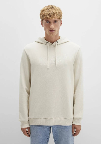 Resim Mavi Logo Kapüşonlu Erkek Sweat M065606-70134