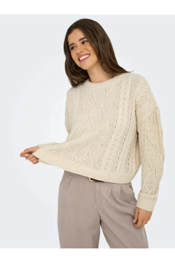 Resim Only Onlelly Life Ls Cable O-Neck Cc Knt Kadın Kazak 15351234