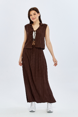 Resim Viole&More Kadın Etek Takım Kolsuz Bağlamalı