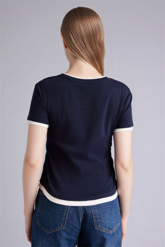 Resim Defacto Kadın T-shirt F3504AX/NV245