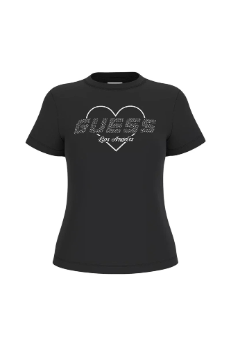 Resim Guess Athleisure  Kadın  T-shirt V5GI10K9RM1-JBLK Narcıso Cn T-Shırt