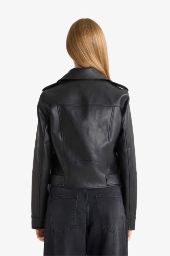 Resim Defacto Kadın Deri Mont G0648AX/BK27