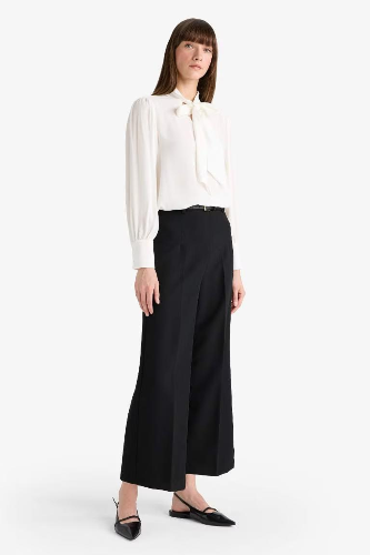 Resim Defacto Kadın Kanvas Pantolon E7242AX/BK81