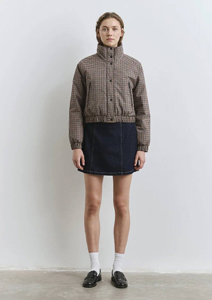 Resim Mavi Baskılı Kadın Mont M1110269-90373