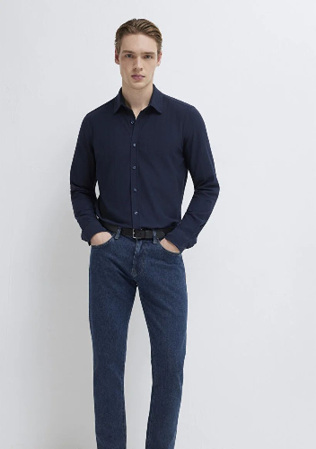 Resim Mavi Erkek Uzun Kol Gömlek M0212062-70497