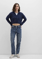 Resim Mavi Polo Yaka Kadın Kazak M1710717-70497