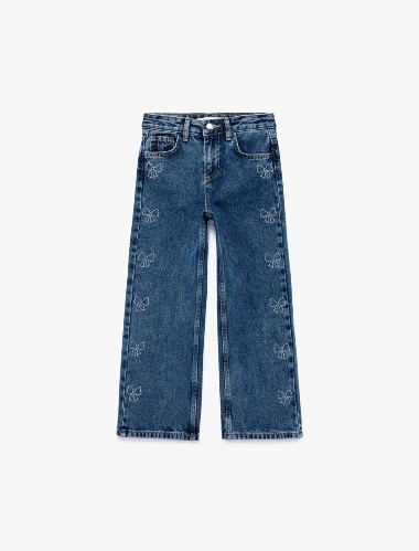Resim Koton Kız Çocuk Jean Pantolon 6SKG40078AD