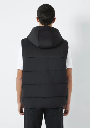 Resim Mavi Kapüşonlu Erkek Yelek M0110786-71379