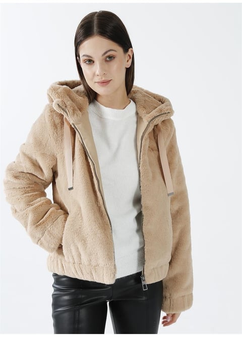 Resim Only Onlvida Fur Hooded Jacket Cc Otw Mont 15260047