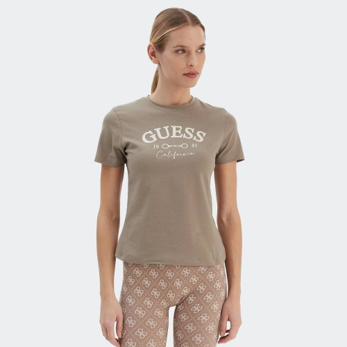 Resim Guess Athleisure  Kadın  T-shirt V6RI02J1314-G1O3 Beatrız Cn Ss T-Shırt
