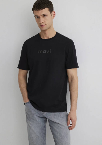Resim Mavi Regular Erkek  T-shirt M0612732-900