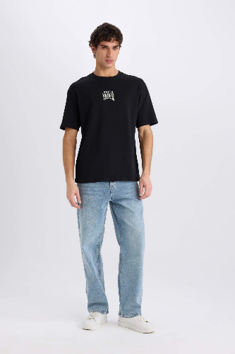 Resim Defacto Erkek  T-shirt D6786AX/BK81