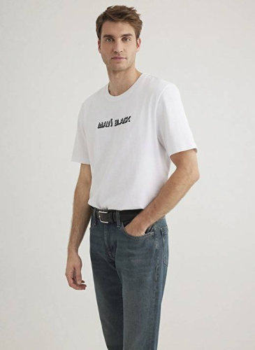 Resim Mavi  Erkek T-Shirt M0612527-620