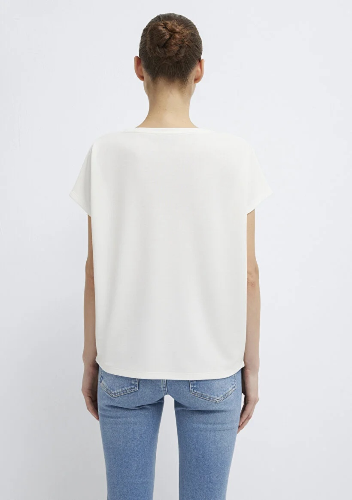 Resim Mavi Kısa Kol Kadın T-Shirt M167245-25705