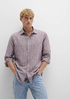 Resim Mavi Çizgili Erkek Gömlek M0211704-90926