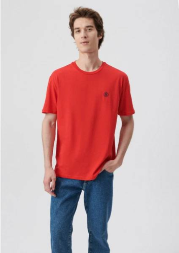 Resim Mavi Logo Nakışlı Erkek T-Shirt M067074-70471