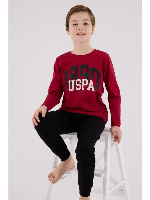 Resim U.S. Polo Assn Kids Erkek Çocuk Pijama Takım US2203-4