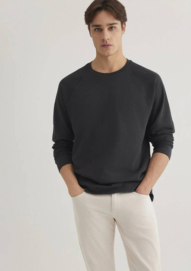 Resim Mavi Uzun Kol Erkek Sweat M0612510-70092