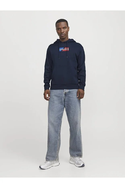 Resim Jack & Jones Jjecorp Graphic Sweat Hood Noos Erkek Sweat 12268422