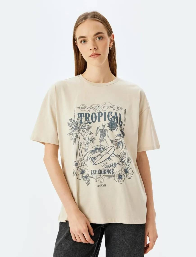 Resim Koton Kadın T-shirt 5SAL10076IK