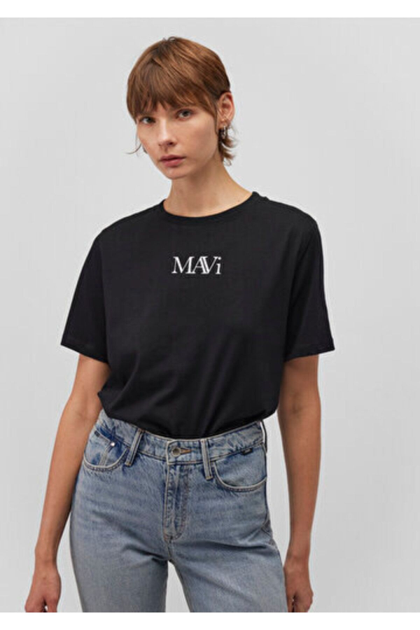 Resim Mavi Mavı Logo Kadın T-Shirt M1611594-900