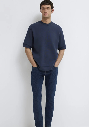 Resim Mavi Erkek T-shirt M0611614-70490