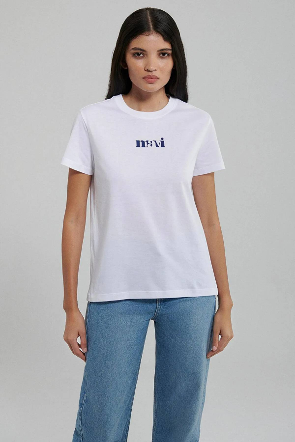 Resim Mavi Logo Kadın T-Shirt M1612241-620